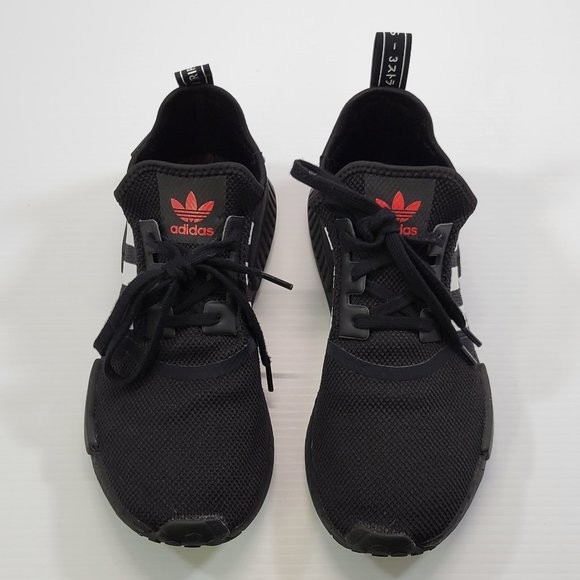 Adidas NMD R1 Originals - Red Japanese Side Print - Black White 2020 Men Size 10 - Picture 10 of 13